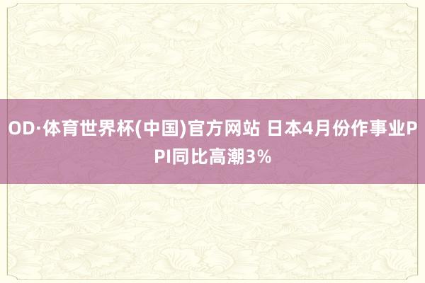 OD·体育世界杯(中国)官方网站 日本4月份作事业PPI同比高潮3%
