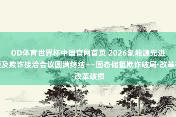 OD体育世界杯中国官网首页 2026氢能源先进本领及欺诈接洽会议圆满终结——固态储氢欺诈破局·改革破损