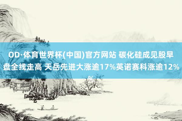 OD·体育世界杯(中国)官方网站 碳化硅成见股早盘全线走高 天岳先进大涨逾17%英诺赛科涨逾12%