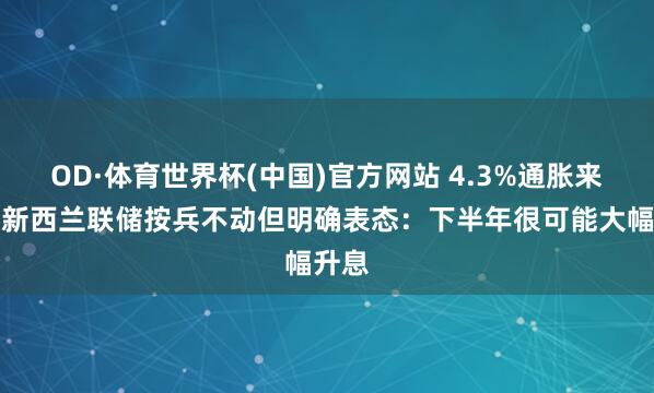 OD·体育世界杯(中国)官方网站 4.3%通胀来袭！新西兰联储按兵不动但明确表态：下半年很可能大幅升息