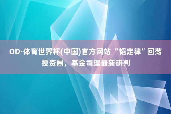 OD·体育世界杯(中国)官方网站 “韬定律”回荡投资圈，基金司理最新研判