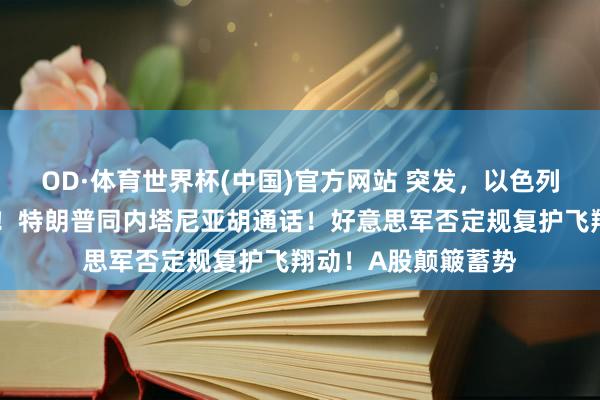 OD·体育世界杯(中国)官方网站 突发，以色列空袭黎巴嫩、加沙！特朗普同内塔尼亚胡通话！好意思军否定规复护飞翔动！A股颠簸蓄势