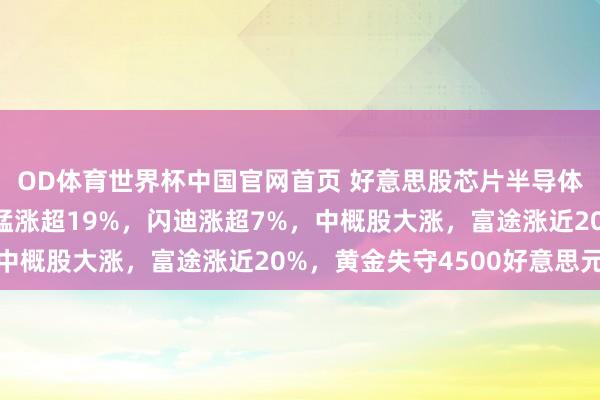 OD体育世界杯中国官网首页 好意思股芯片半导体全线爆发，好意思光猛涨超19%，闪迪涨超7%，中概股大涨，富途涨近20%，黄金失守4500好意思元