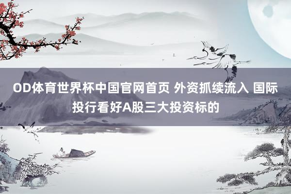 OD体育世界杯中国官网首页 外资抓续流入 国际投行看好A股三大投资标的