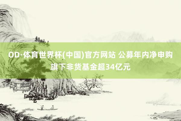 OD·体育世界杯(中国)官方网站 公募年内净申购旗下非货基金超34亿元