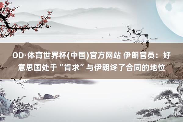 OD·体育世界杯(中国)官方网站 伊朗官员：好意思国处于“肯求”与伊朗终了合同的地位