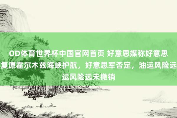 OD体育世界杯中国官网首页 好意思媒称好意思国悄然复原霍尔木兹海峡护航，好意思军否定，油运风险远未撤销