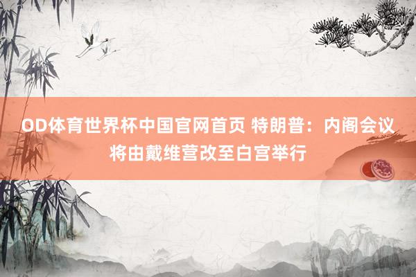 OD体育世界杯中国官网首页 特朗普：内阁会议将由戴维营改至白宫举行