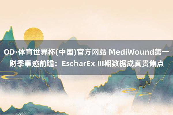 OD·体育世界杯(中国)官方网站 MediWound第一财季事迹前瞻：EscharEx III期数据成真贵焦点