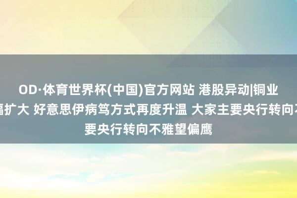 OD·体育世界杯(中国)官方网站 港股异动|铜业股午后跌幅扩大 好意思伊病笃方式再度升温 大家主要央行转向不雅望偏鹰