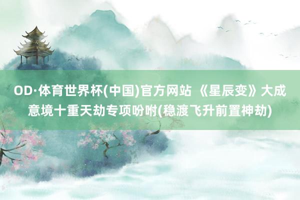OD·体育世界杯(中国)官方网站 《星辰变》大成意境十重天劫专项吩咐(稳渡飞升前