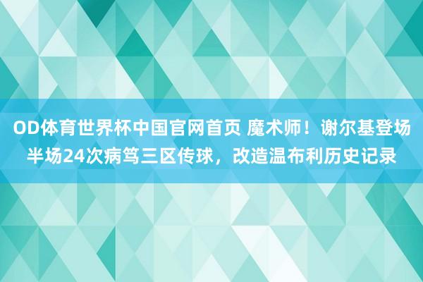 OD体育世界杯中国官网首页 魔术师！谢尔基登场半场24次病笃三区传球，改造温布利历史记录
