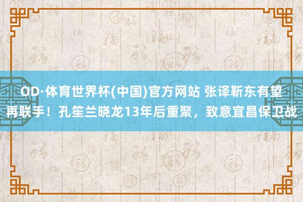 OD·体育世界杯(中国)官方网站 张译靳东有望再联手！孔笙兰晓龙13年后重聚，致意宜昌保卫战