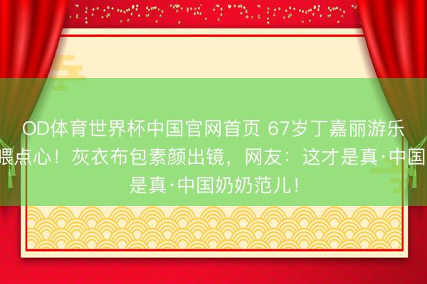OD体育世界杯中国官网首页 67岁丁嘉丽游乐场追孙女喂点心！灰衣布包素颜出镜，网友：这才是真·中国奶奶范儿！