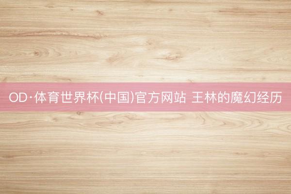 OD·体育世界杯(中国)官方网站 王林的魔幻经历