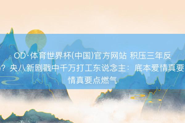 OD·体育世界杯(中国)官方网站 积压三年反成黑马？央八新剧戳中千万打工东说念主：底本爱情真要点燃气