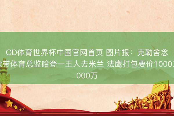 OD体育世界杯中国官网首页 图片报：克勒舍念念带体育总监哈登一王人去米兰 法鹰打包要价1000万