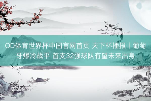 OD体育世界杯中国官网首页 天下杯播报丨葡萄牙爆冷战平 首支32强球队有望未来出身